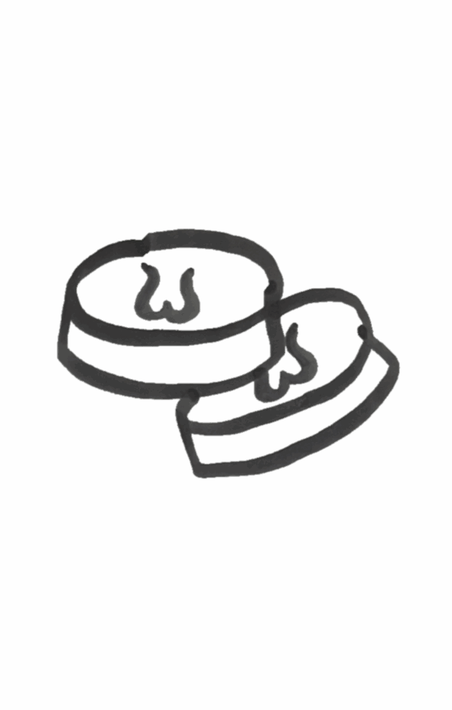 Illustration of two coins with a small symbol on it